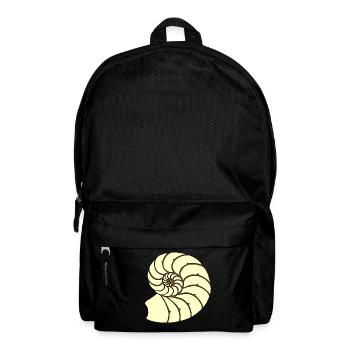 Ammoniten, Urzeitliches Wassertier, Badezimmer - Rucksack - Schwarz - Vorne
