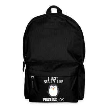 J'aime vraiment les pingouins. D'accord - Sac à dos - noir - Devant