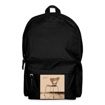 3107 No7 chair Arne Jacobsen Fritz Hansen - Backpack - black - Front