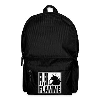 Feuerwehr, Feuerwehrmann, Geschenk, Shirt, Tasse - Rucksack - Schwarz - Vorne