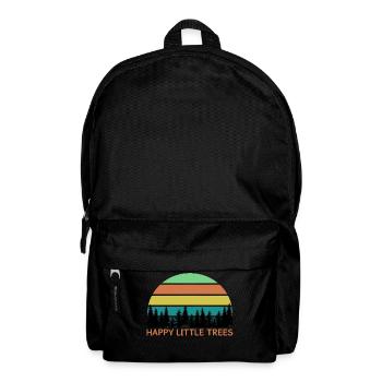 Happy little Trees Sunset - Rucksack - Schwarz - Vorne
