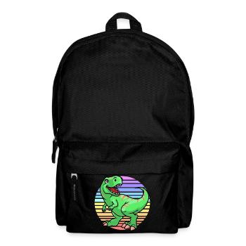 Coucher de soleil sur les dinosaures - Sac à dos - noir - Devant