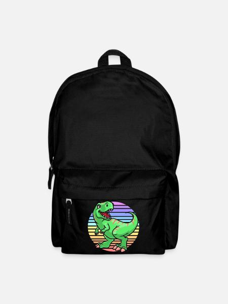 Dinosaurier Sonnenuntergang - Rucksack - Schwarz