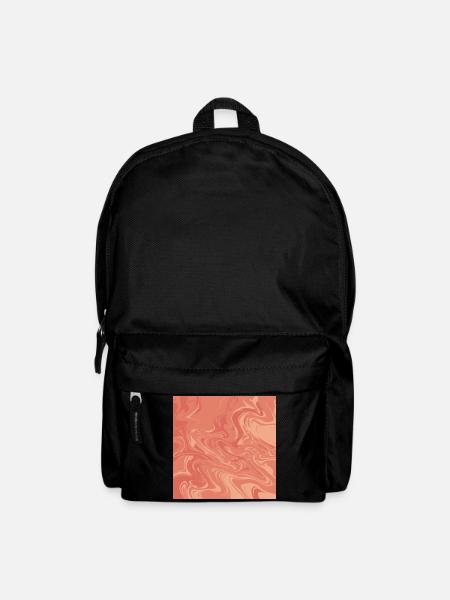 Orange marble - Backpack - black