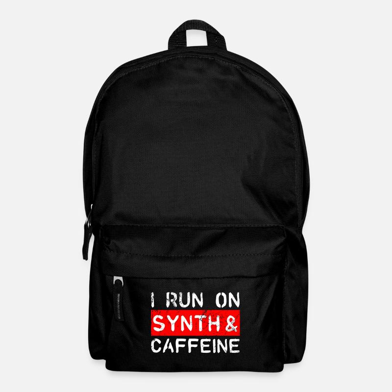 I run on synth & caffeine - Rucksack - Schwarz