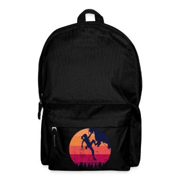 Klettern bergsteigen Kletterin frau geschenk - Rucksack - Schwarz - Vorne