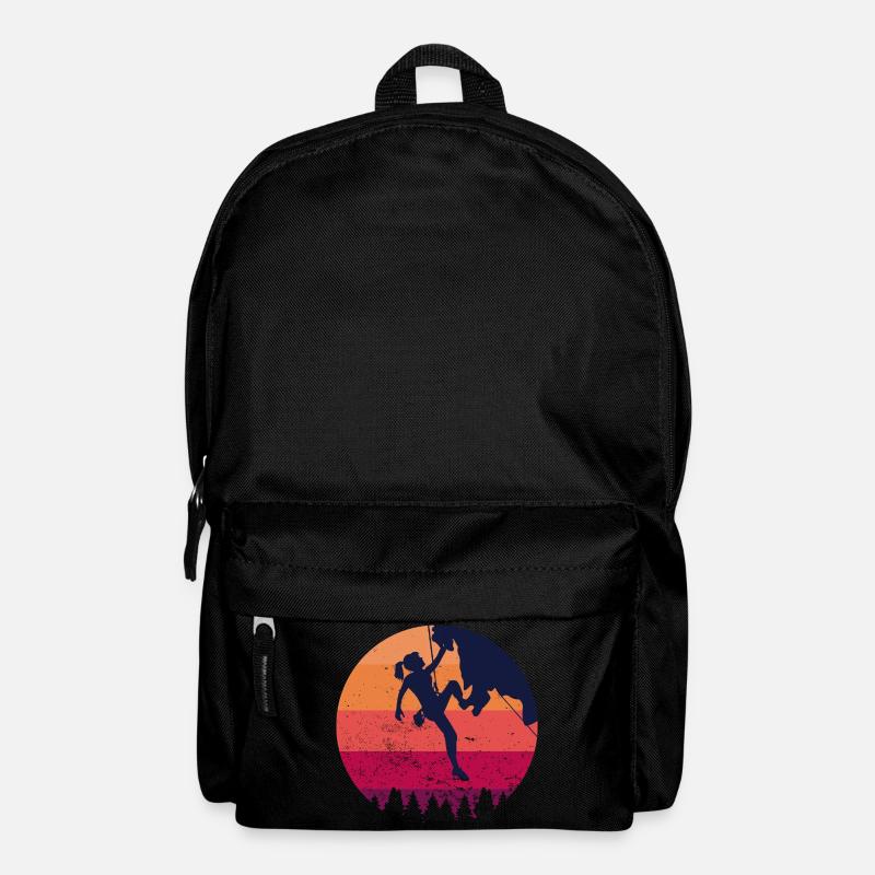 Klettern bergsteigen Kletterin frau geschenk - Rucksack - Schwarz