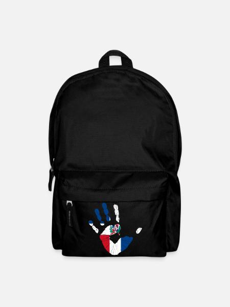 Dominikanische Republik Flagge Dom Rep Fahne Reise - Rucksack - Schwarz