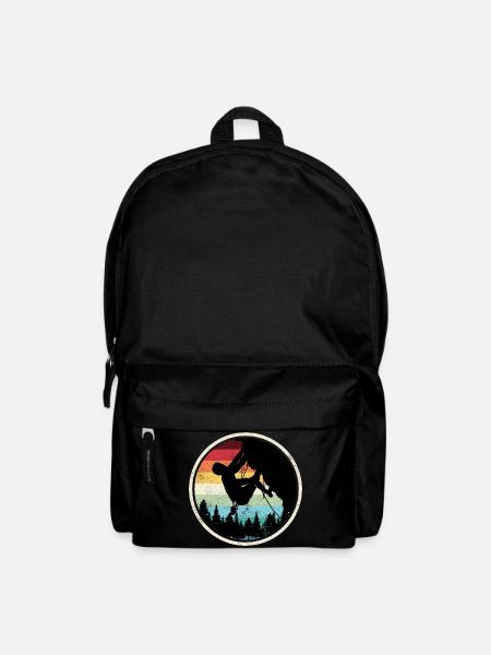 Silhouette de l’Escaladeur de la Forêt Arc-en-ciel - Sac à dos - noir