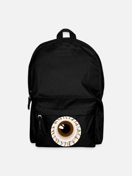 Globe oculaire brun - Sac à dos - noir