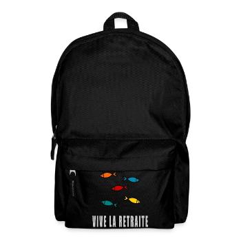 retirement. GOOD RETIREMENT. HAPPY RETIREMENT - Backpack - black - Front