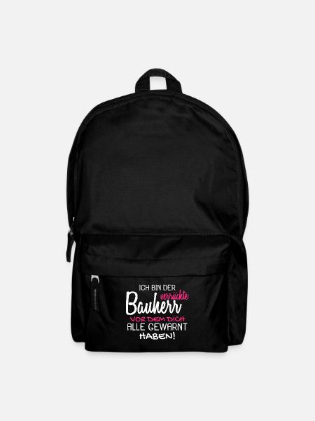 Bauherr Bauherren Baubeginn Hausbau Geschenk - Rucksack - Schwarz