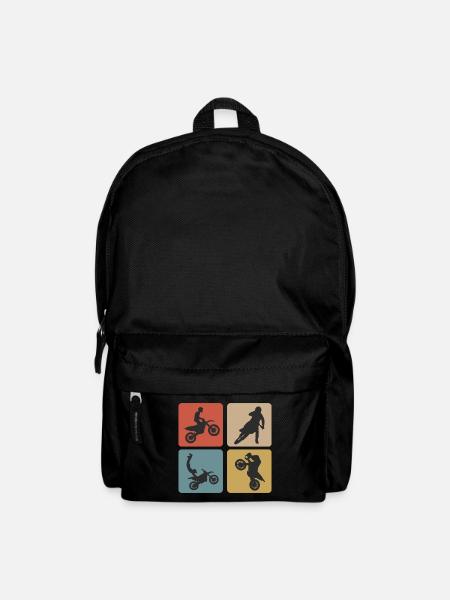 Motorcross Vintage Design / Geschenkidee - Rucksack - Schwarz