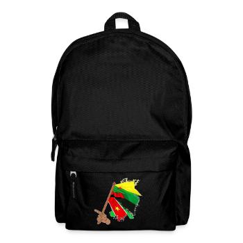 Drapeau de Guadeloupe Martinique Guyane ensemble - Sac à dos - noir - Devant