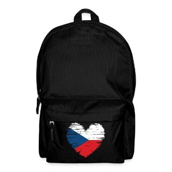 Tschechien Herz Flagge Fahne Wappen - Rucksack - Schwarz - Vorne