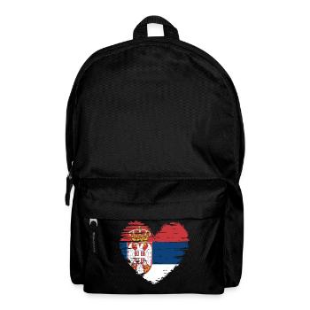 Serbie coeur drapeau blason - Sac à dos - noir - Devant