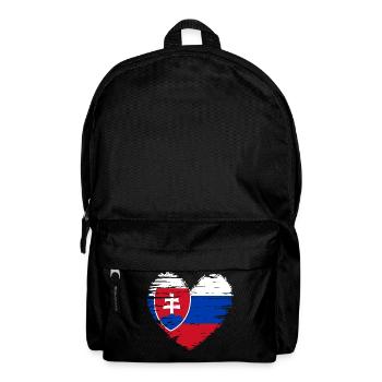 Slovakia Heart Flag Flag Coat of Arms - Backpack - black - Front