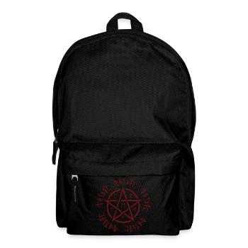 Motif pentagramme, futhark, goth, tenue d’Halloween - Sac à dos - noir - Devant