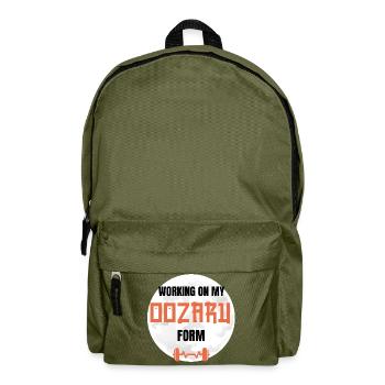 Working on my OO ZARU Form Manga Fitness Geek - Rucksack - Olivgrün - Vorne