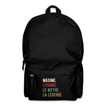 MAXIME L'HOMME LE MYTHE LA LÉGENDE - Sac à dos - noir - Devant