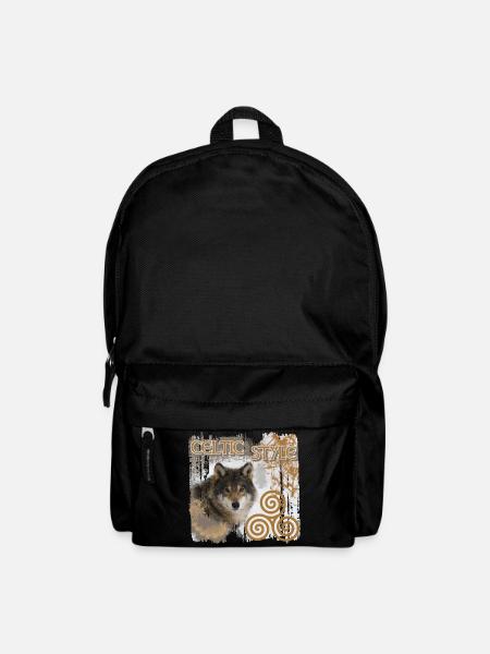 celtes 9 avec loup et triskele - Sac à dos - noir