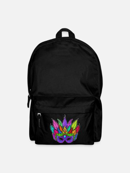 Masken Karneval Fasching - Rucksack - Schwarz