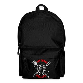 Auftragsgriller Grillen BBQ Grillmeister Geschenk - Rucksack - Schwarz - Vorne