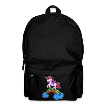 Einhorn Cool Tier - Rucksack - Schwarz - Vorne
