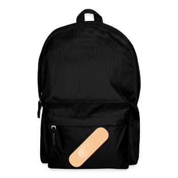 einfaches Heftpflaster als Gestaltungselement - Rucksack - Schwarz - Vorne