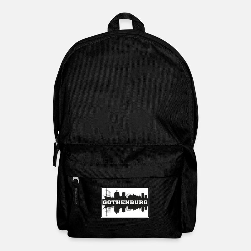 Göteborg Schweden Reise Souvenir Skyline Silhouet - Rucksack - Schwarz