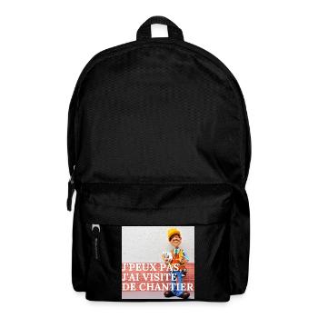J'PEUX PAS, J'AI VISITE DE CHANTIER - Sac à dos - noir - Devant