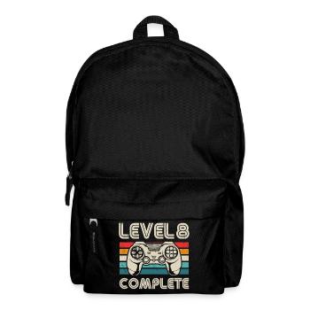 8th Birthday Saying 8 Years Gamer Gift - Backpack - black - Front