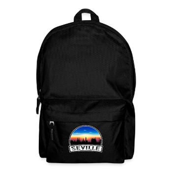 Séville Espagne Skyline Vintage Sunset Voyage Souven - Sac à dos - noir - Devant