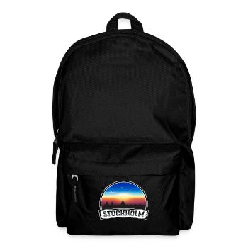 Stockholm Sweden Skyline Vintage Sunset Travel Sou - Backpack - black - Front