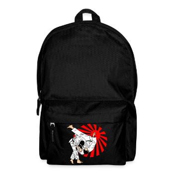 Judo throw with japanese sun radiation - Backpack - black - Front