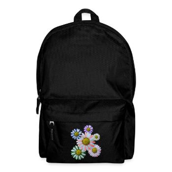 Flower, flower tendril, flowers, floral, flower, floral - Backpack - black - Front
