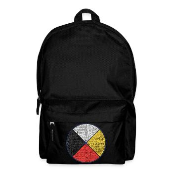 Native American Words Of The Medicine Wheel 1 - Rucksack - Schwarz - Vorne