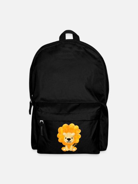 petit lion bébé mignon pour les enfants - Sac à dos - noir
