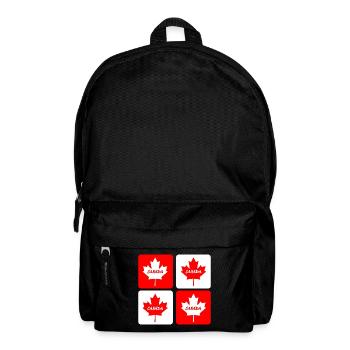 Canada maple leaf flags design - Backpack - black - Front
