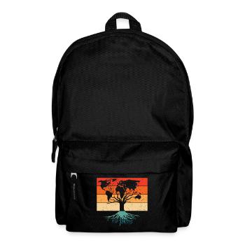 Jour de la Terre Mignon Monde Carte Arbre Pro Plante - Sac à dos - noir - Devant