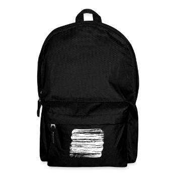 Coups de pinceau blanc fond décor - Sac à dos - noir - Devant