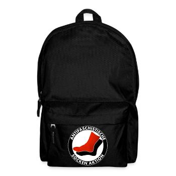 antifaschistische socken aktion - Rucksack - Schwarz - Vorne