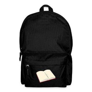 Offenes Buch - Rucksack - Schwarz - Vorne