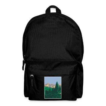 Mercantour National Park WPA Poster Art Deco - Backpack - black - Front