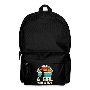 Funny Archery Design For Girls Bowhunter - Backpack - black - Front