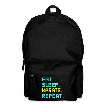 Eat. Sleep. karate. Repeat. - Backpack - black - Front