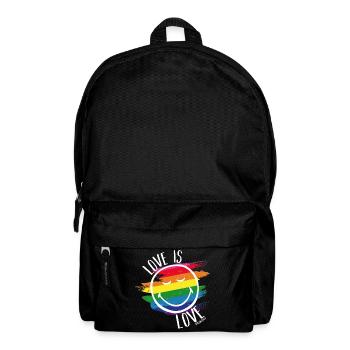 Love is Love Smileyworld white - Backpack - black - Front