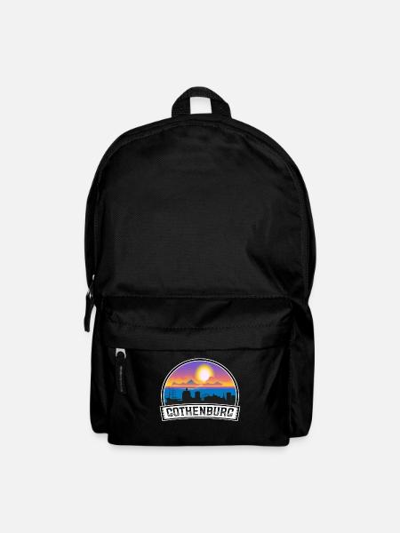 Göteborg Schweden Skyline Vintage Sonnenuntergang Reisen So - Rucksack - Schwarz