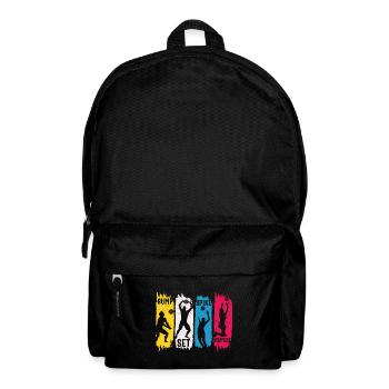 Volleyball Bump Set Spike Wiederholung - Rucksack - Schwarz - Vorne