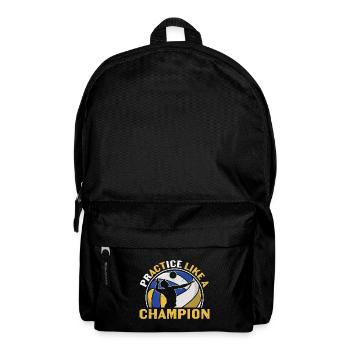PrACTice Like A Champion Volleyball - Backpack - black - Front